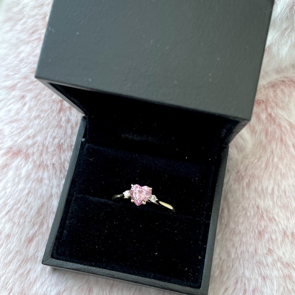 Ted and Mag Handmade 14k Solid Gold Pink Heart Ring - Picture 2 of 13